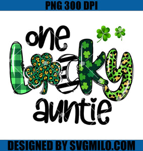 One Lucky Auntie Leopard Shamrock PNG, Lucky Auntie PNG