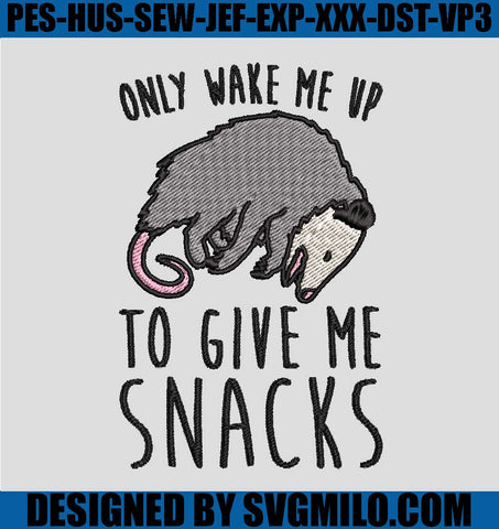 Only-Wake-Me-Up-To-Give-Me-Snacks-Embroidery-Design