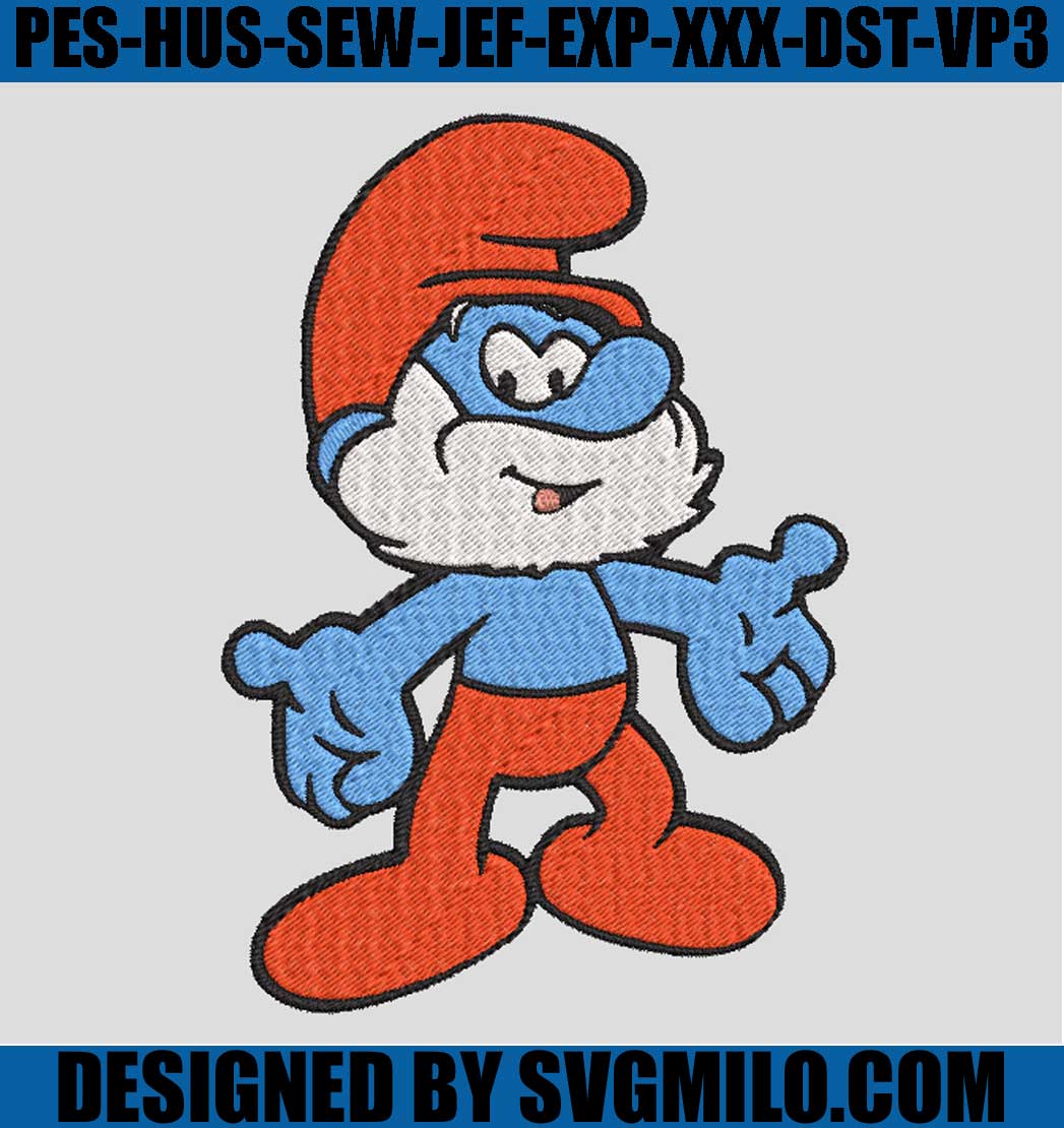    Papa-Smurf-Embroidery-Machine_-Cartoon-Embroidery-File