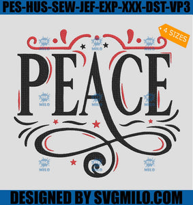 Peace Christmas Embroidery Design, Christ Is Born Embroidery Design