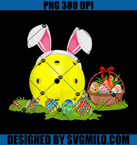 Pickleball Easter Egg PNG, Hunting Bunny Pickleball Easter PNG