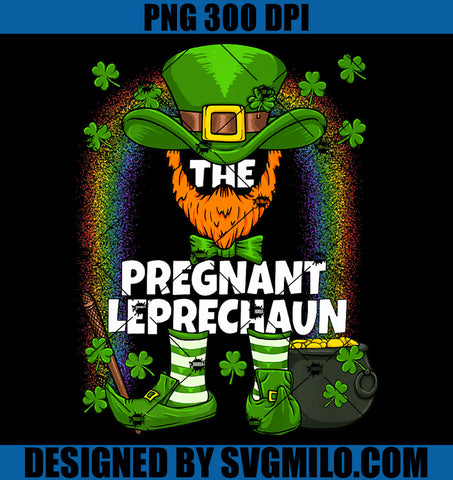 Pregnant Leprechaun Family PNG, Matching St Patrick's Day PNG