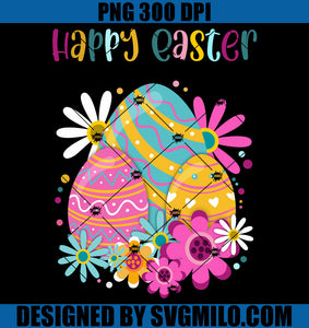Pretty Easter Eggs PNG, Happy Easter PNG