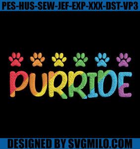 Purride Embroidery Machine, Lgbt Embroidery File
