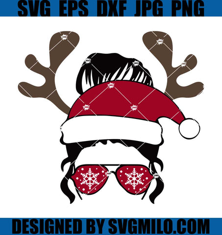 Reindeer-Antler-Svg_-Mom-Life-With-Santa-Hat-Svg_-Xmas-Svg