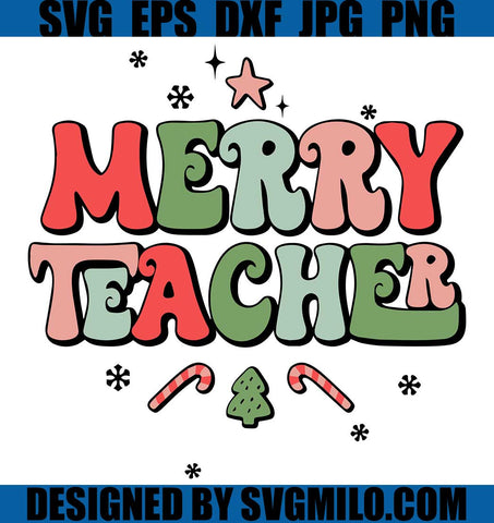 Retro-Christmas-Teacher-SVG_-Teacher-Christmas-Tee-SVG