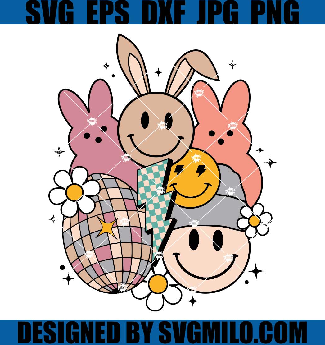 Retro-Easter-SVG_-Easter-Bunny-Smiley-Face-SVG_-Groovy-Easter-SVG