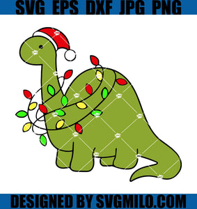 Roarsome-Christmas-Dinosaur-Svg_-Santa-Dinosaur-Svg_-Xmas-Light-Svg