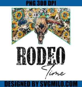 Rodeo Time Vintage Bull Skull PNG, Western Life Country PNG, Bull Skull Western PNG