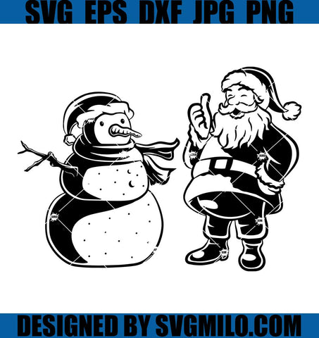 Santa-Claus-And-Snowman-Svg_-Frosty-Snowman-Svg_-Xmas-Svg