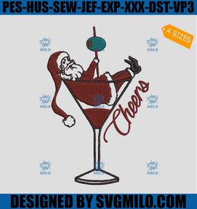 LARGE MARTINI Embroidery Design