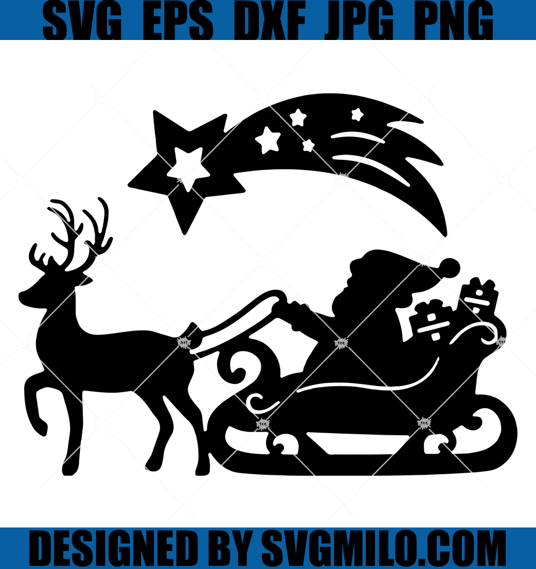 Santa-Claus-With-Sleigh-SVG