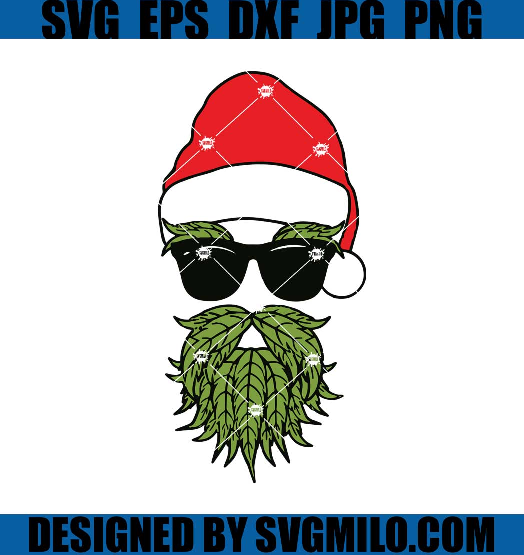 Santa-Claus-with-Cannabis-Beard-Svg_-Santa-Cannabis-Svg_-Funny-Holiday ...