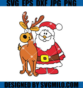 Santa-Claus-With-Reindeer-Stock-Svg_-Christmas-Svg_-Santa-Claus-Svg