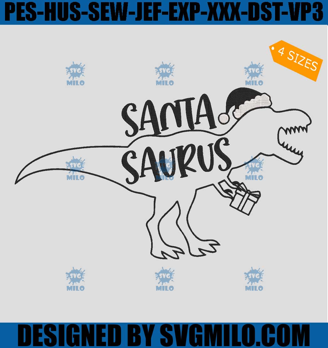 Santa-Saurus-Embroidery-Design_-Christmas-T-rex-Embroidery-Design
