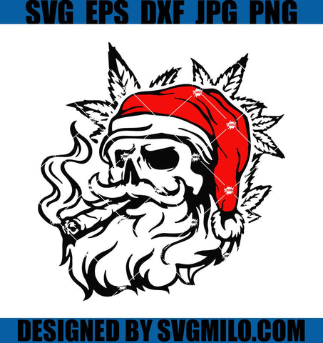 Santa-Skull-Smoking-Weed-Svg_-Cannabis-Svg_-Marijuana-Plant-Svg