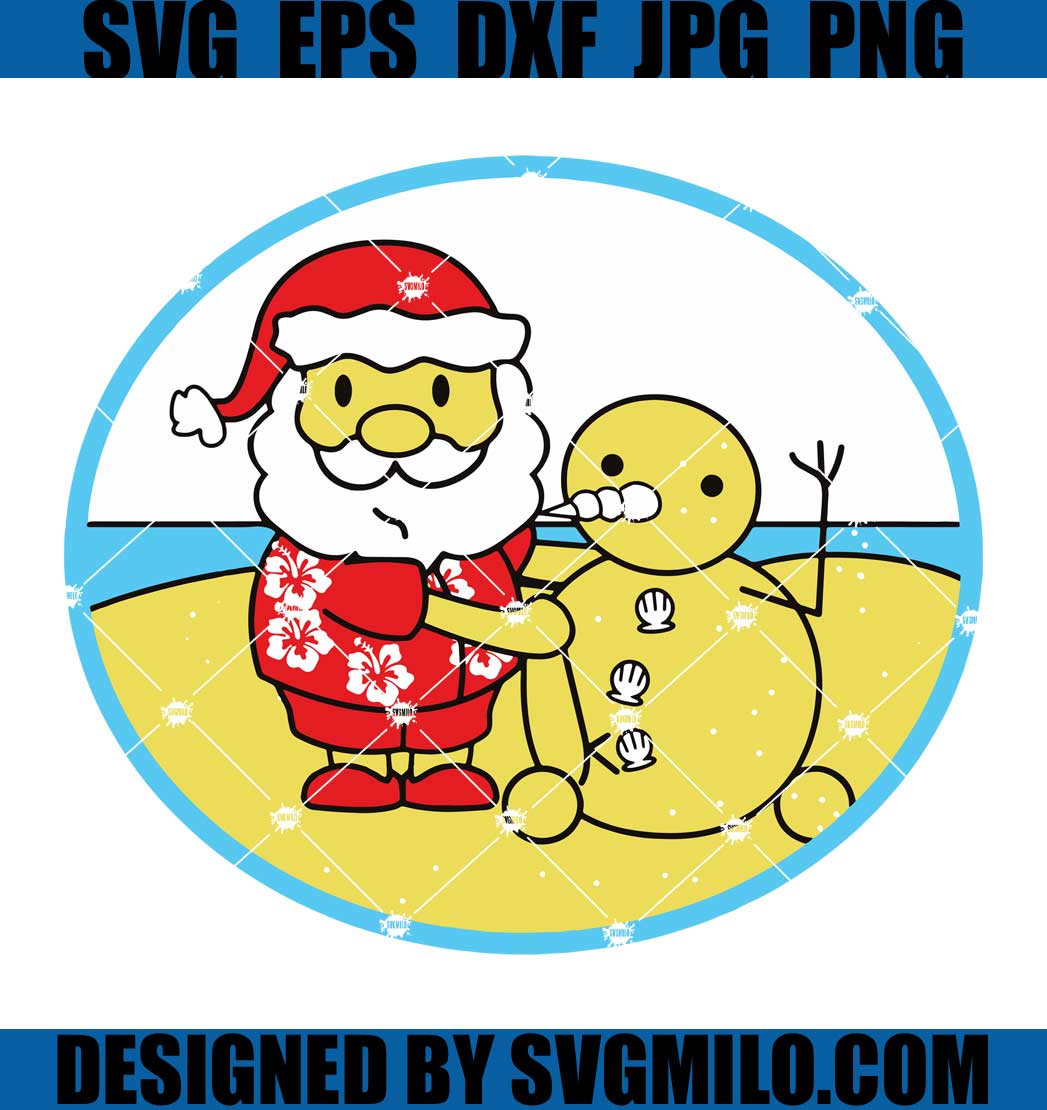 Santa-_-Sandman-Svg_-Christmas-Snowman-Svg_-Holiday-Beach-Svg