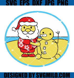 Santa-_-Sandman-Svg_-Christmas-Snowman-Svg_-Holiday-Beach-Svg