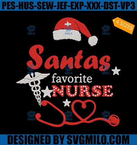 Santas-Favorite-Nurse-Embroidery-Design_-Santa-Nurse-Embroidery-Design