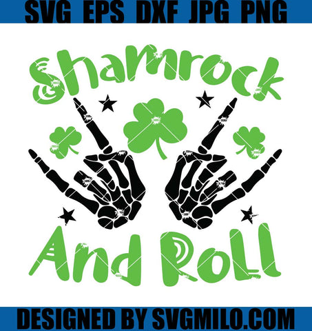 Shamrock-And-Roll-SVG_-St.-Patrick_s-SVG_-Halloween-SVG