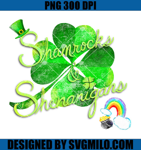 Shamrocks & Shenanigans PNG, Shamrock Rainbow PNG