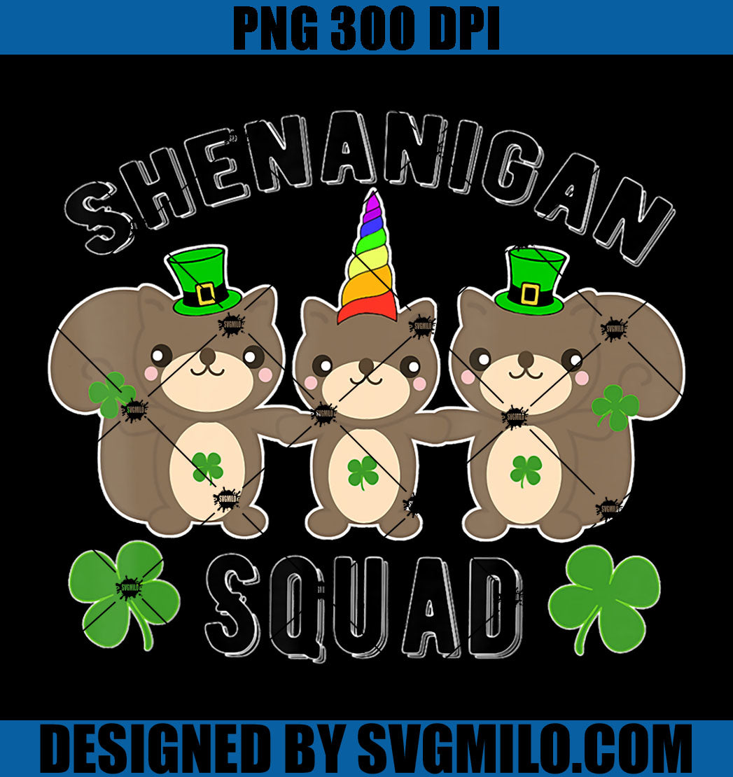 Shenanigan Squad PNG,  St. Patrick's Day Squirrels PNG