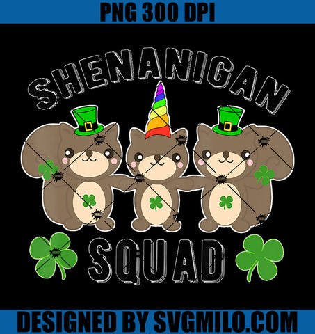 Shenanigan Squad PNG,  St. Patrick's Day Squirrels PNG