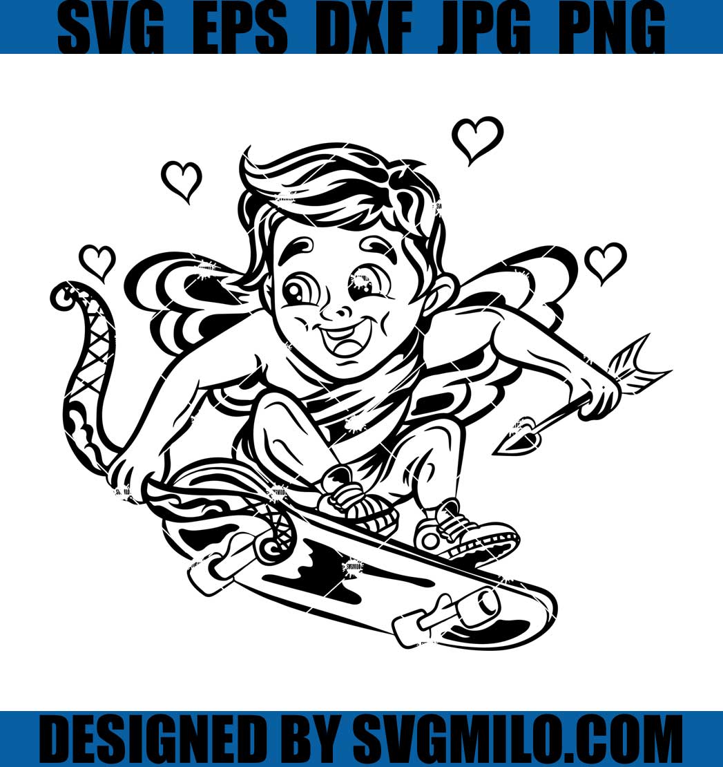 Skater-Cupid-Svg_-Cute-Funny-Valentine_s-Day-Svg