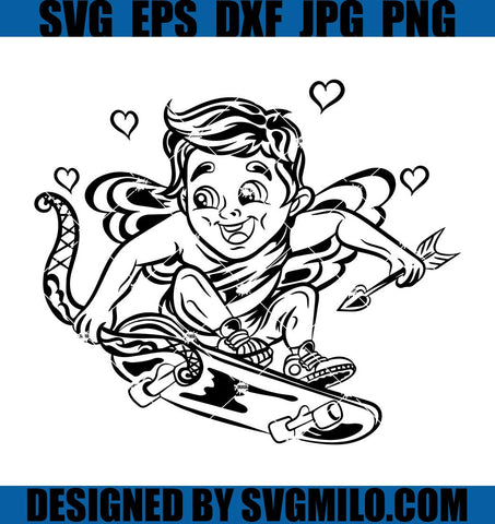 Skater-Cupid-Svg_-Cute-Funny-Valentine_s-Day-Svg