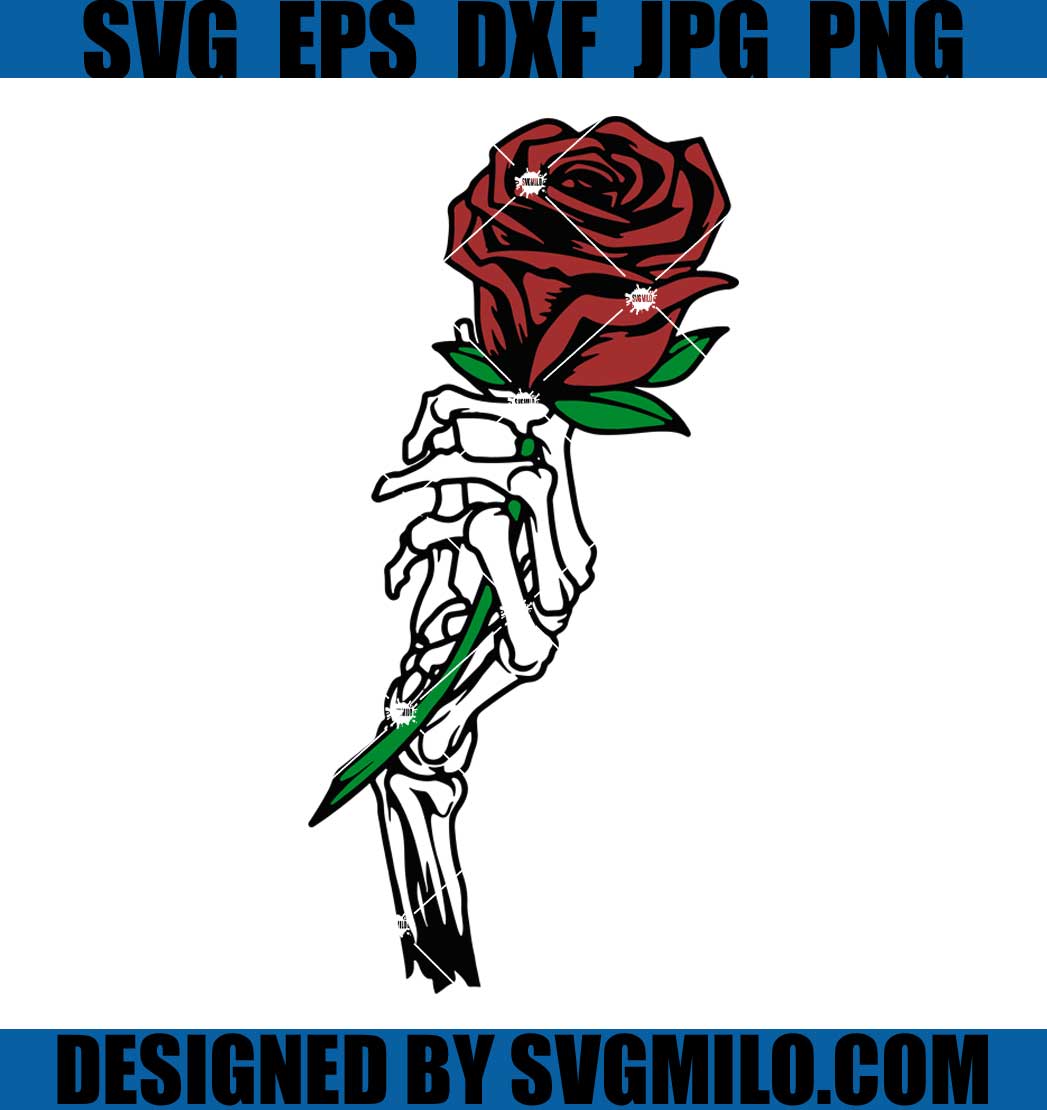 Skeleton-Holding-Rose-Svg_-Skeleton-Hand-Roses-Svg_-Hands-Death-Svg