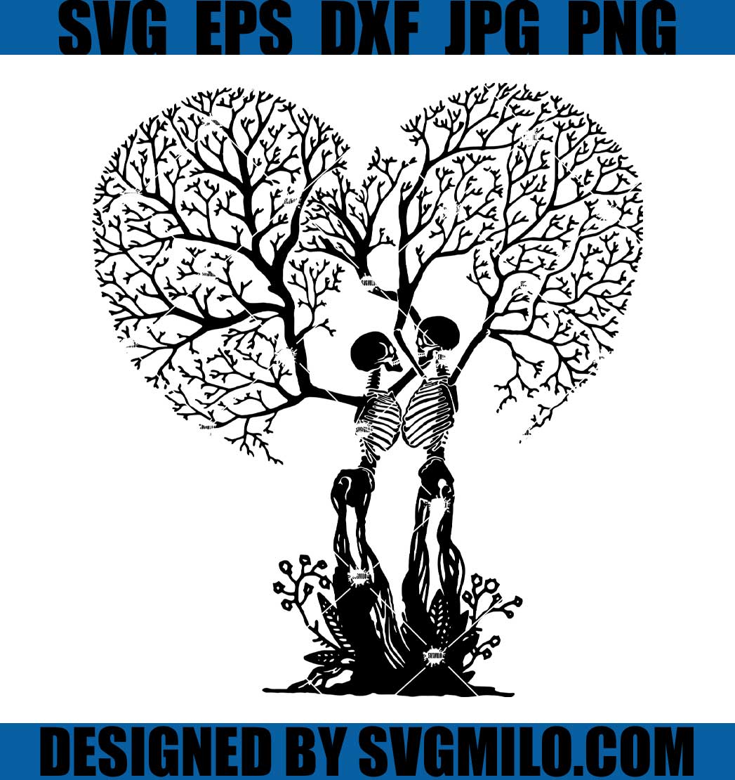    Skeleton-Lovers-Tree-SVG_-Dead-Love-SVG_-Gothic-Heart-Svg