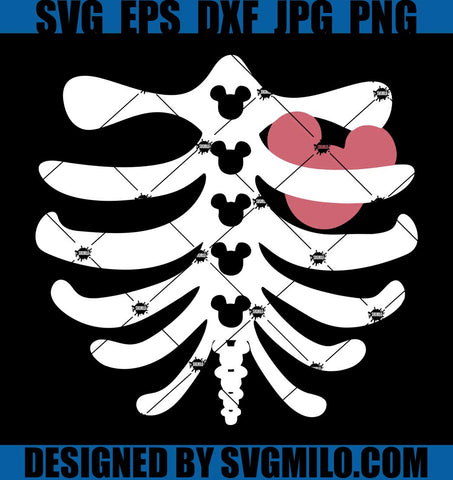 Skeleton Mickey SVG, Glow In The Dark Mickey SVG, Skeleton Halloween SVG