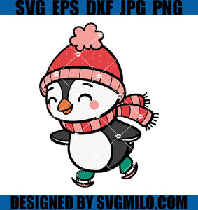 Skiing-Penguin-Svg_-Penguin-Christmas-Svg_-Santa-Svg