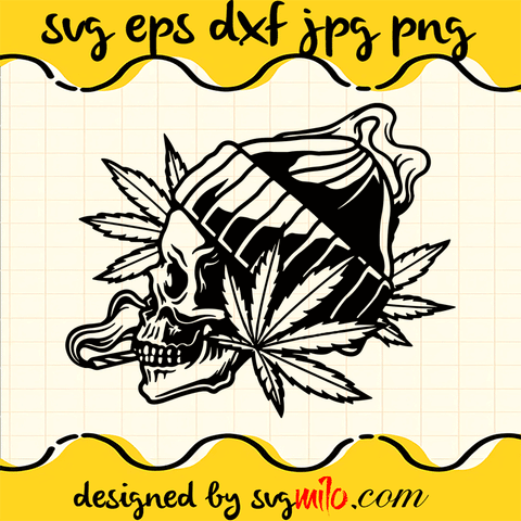 Skull-Smoking-Weed-SVG