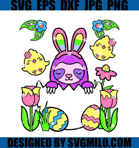 Sloth-Chicks-Happy-Easter-SVG_-Easter-Egg-SVG_-Bunny-Rabbit-SVG