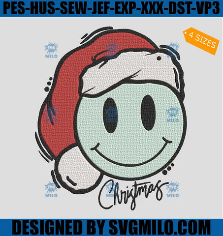 Smiley-Face-Christmas-Embroidery-Design_-Santa-Smiley-Face-Embroidery-Design