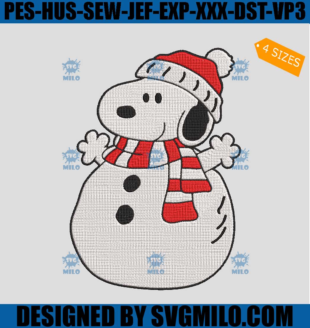 Snoopy-Xmas-Embroidery-Design_-Santa--Snowman-Snoopy-Embroidery-Design ...