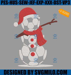 Snowman-Flakes-Christmas-Embroidery-Design_-Santa-Hat-Football-Embroidery-Design