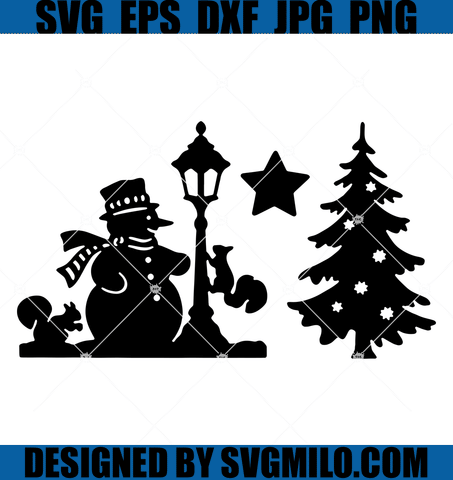 Snowman-With-Lantern-SVG