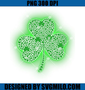 Sparkling St. Patrick's Day Clover Leaf PNG, Shamrock Patrick PNG