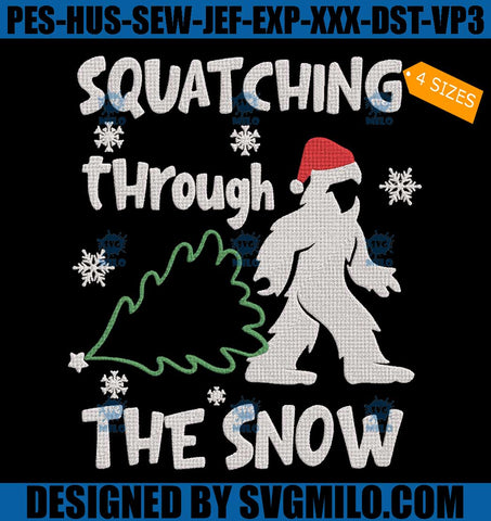Squatching-Through-The-Snow-Embroidery-Design_-Christmas-Bigfoot-Santa-Embroidery-Design