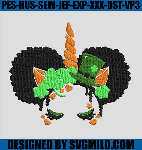 St-Patrick-Unicorn-Afro-Puff-Embroidery-Design_-Patrick-Machine-Embroidery-Designs