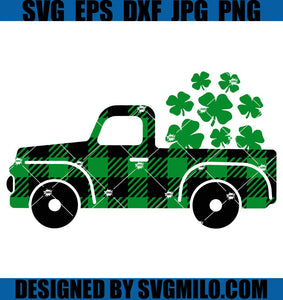 St-Patricks-Truck-Svg_-Buffalo-Plaid-Truck_-Patrick-Svg
