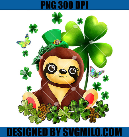 St. Patrick's Day Sloth Green Buffalo Plaid Shamrock PNG, Sloth Patrick PNG