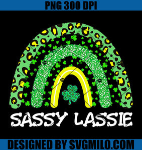 St Patricks Day Women PNG, Sassy Lassie Shamrock PNG