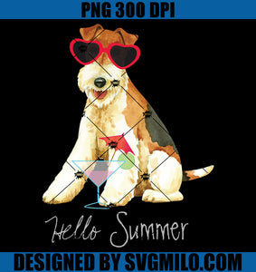 Summer Wire Fox Terrier PNG, Hello Summer PNG