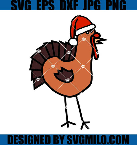 Thanksgiving-SVG_-Turkey-Wearing-A-Santa-Hat-For-Christmas-SVG_-Turkey-SVG