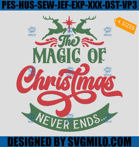 The-Magic-Of-Christmas-Never-Ends-Embroidery-Design_-Christmas-Deer-Embroidery-Design