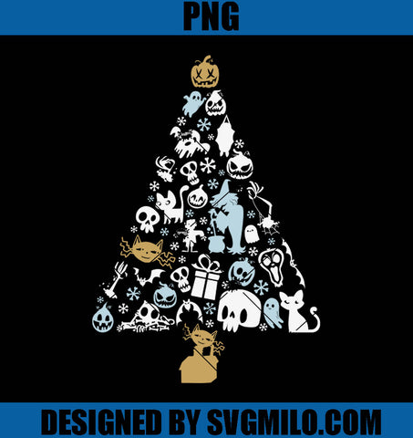The Nightmare Christmas Tree PNG, Halloween PNG