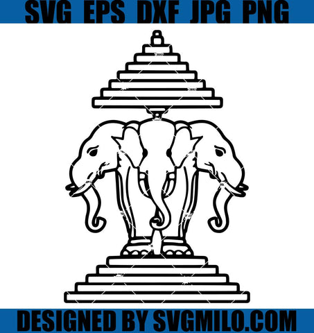 Three-Headed-Elephant-SVG_-Elephant-SVG_-Animal-SVG